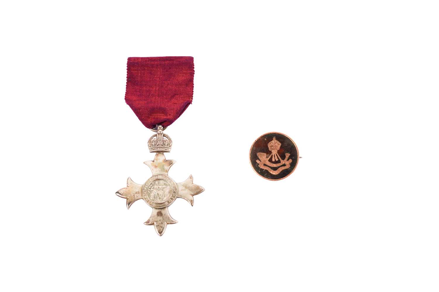 Lot 205 - A Civil MBE; and a DLI sweetheart brooch