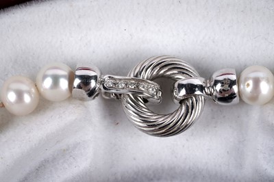 Lot 648 - Yukiko pearl: a matched suite of pearl and diamond jewellery