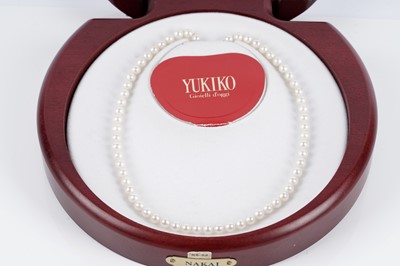 Lot 648 - Yukiko pearl: a matched suite of pearl and diamond jewellery