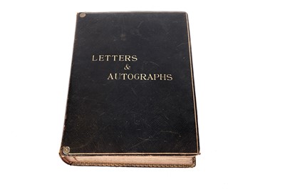 Lot 316 - An autograph album containing letters, postcards and signatures, written to Robert W. Campbell