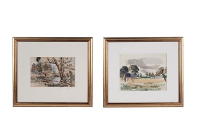 Lot 849 - Earl Haig - Leaderfoot and Riverbank | watercolour