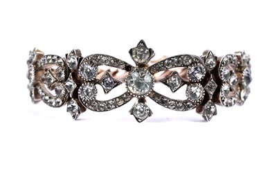 Lot 65 - An Art Nouveau white paste bracelet