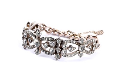Lot 65 - An Art Nouveau white paste bracelet