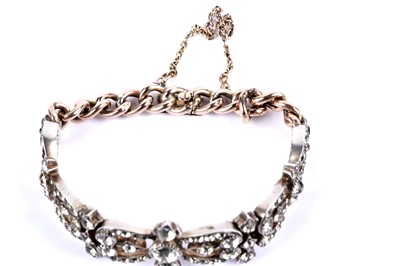Lot 65 - An Art Nouveau white paste bracelet