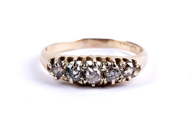 Lot 63 - A diamond five stone ring