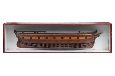 Lot 191 - A 20th Century cased half block ship model
