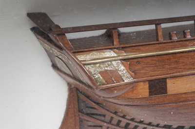 Lot 191 - A 20th Century cased half block ship model
