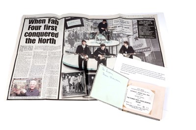 Lot 198 - A 1963 Beatles signed ticket stub; and autograph album