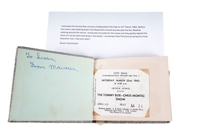Lot 198 - A 1963 Beatles signed ticket stub; and autograph album