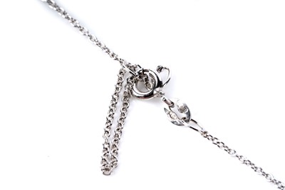 Lot 132 - A sapphire and diamond cluster pendant necklace