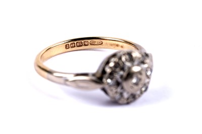 Lot 113 - A diamond cluster ring; and a diamond three stone ring