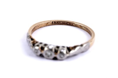 Lot 113 - A diamond cluster ring; and a diamond three stone ring