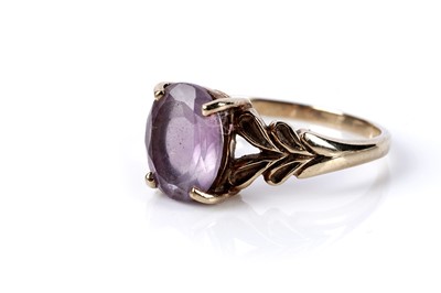 Lot 134 - Three amethyst dress rings