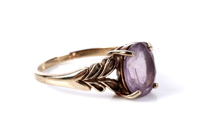 Lot 134 - Three amethyst dress rings