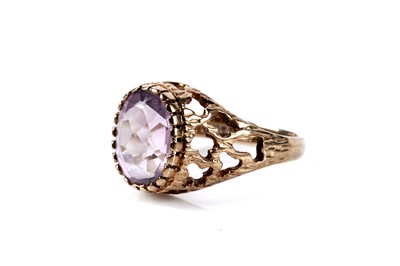 Lot 134 - Three amethyst dress rings