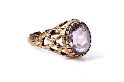 Lot 134 - Three amethyst dress rings