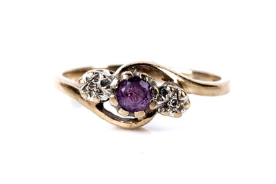 Lot 134 - Three amethyst dress rings