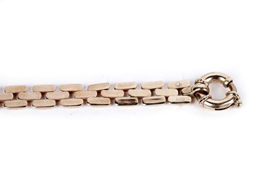Lot 133 - A yellow gold panther link chain necklace; and bracelet