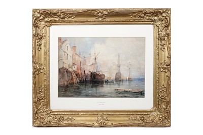 Lot 959 - Attributed to John Wilson Carmichael - North Shields Harbour | watercolour