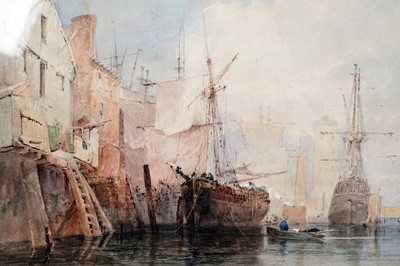 Lot 959 - Attributed to John Wilson Carmichael - North Shields Harbour | watercolour