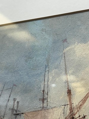 Lot 959 - Attributed to John Wilson Carmichael - North Shields Harbour | watercolour