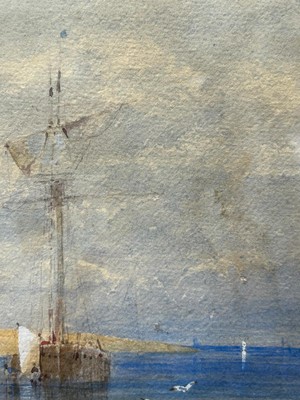 Lot 959 - Attributed to John Wilson Carmichael - North Shields Harbour | watercolour