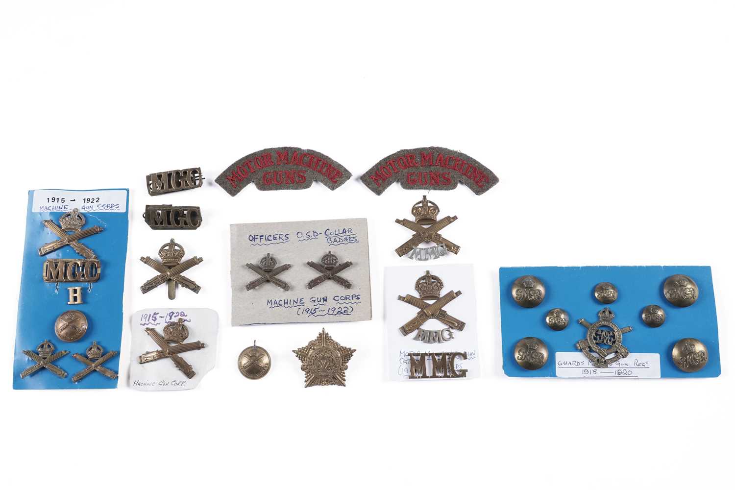 Lot 23 - Guards Machine Gun Regiment, Motor Machine Gun Corps, Machine Gun Corps