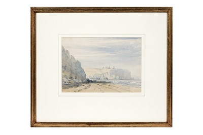 Lot 956 - John Callow - Shore Scene with Cliffs and Coast | watercolour