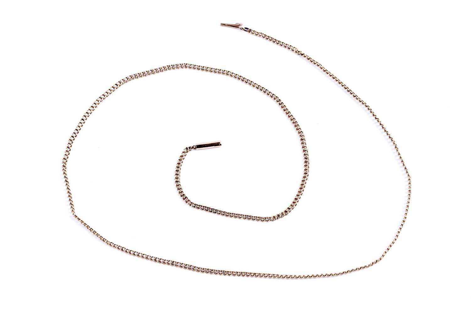 Lot 21 - A rose gold chain necklace