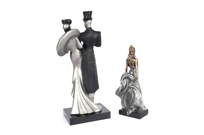 Lot 277 - Two Austin Production Art Deco figures after Alexsander Danel