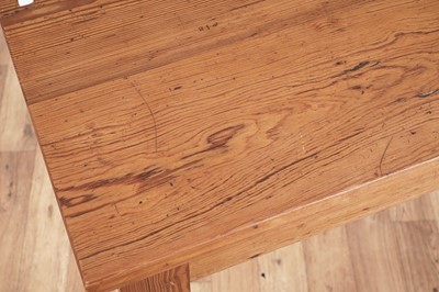 Lot 40 - A vintage pitch pine farmhouse dining table
