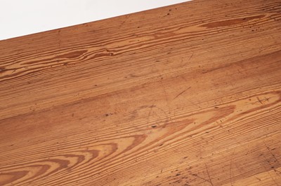 Lot 40 - A vintage pitch pine farmhouse dining table