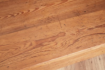 Lot 40 - A vintage pitch pine farmhouse dining table