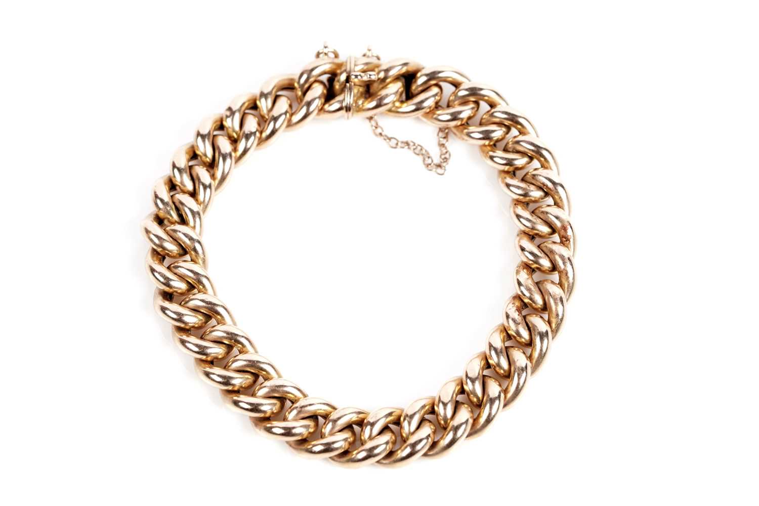 Lot 598 - An antique yellow gold bracelet