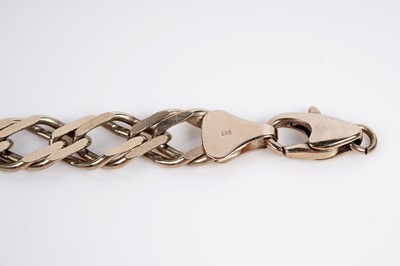 Lot 599 - A 9ct yellow gold fancy link chain bracelet