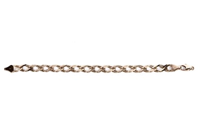 Lot 599 - A 9ct yellow gold fancy link chain bracelet