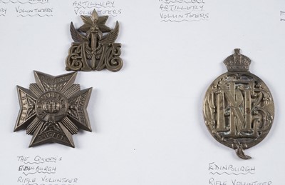 Lot 32 - 1st Edinburgh (City) Artillery Volunteers badges