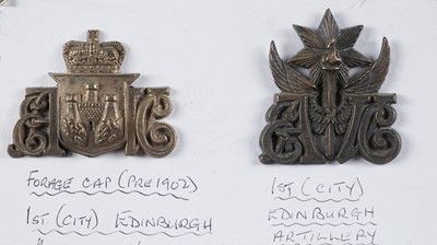 Lot 32 - 1st Edinburgh (City) Artillery Volunteers badges