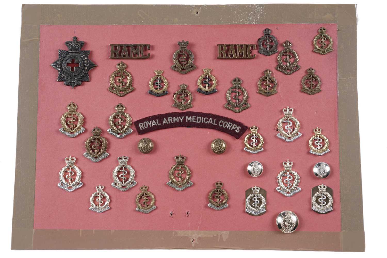 Lot 61 - A selection of Royal Army Medical Corps badges