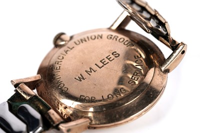 Lot 266 - An Ernest Borel gold cased wristwatch; and a fob watch