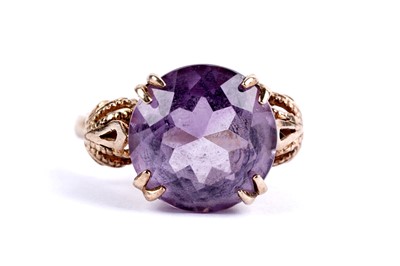 Lot 101 - An amethyst cocktail ring