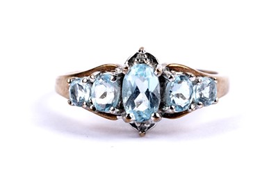 Lot 103 - A topaz and diamond dress ring