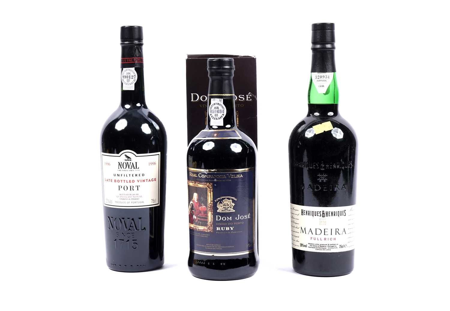 Lot 392 - Three bottles of port