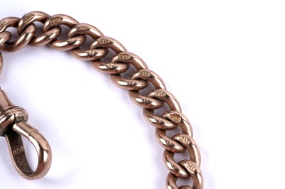 Lot 110 - Two rose gold Albert watch chains