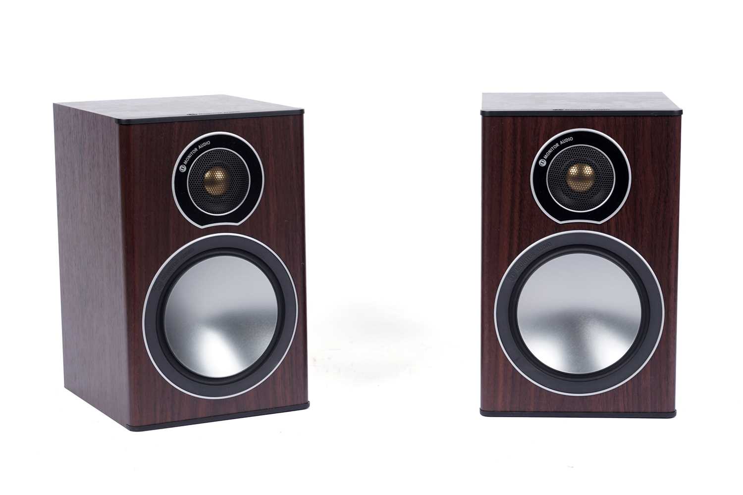 Lot 596 - A pair of Monitor Audio Bronze 1 speakers