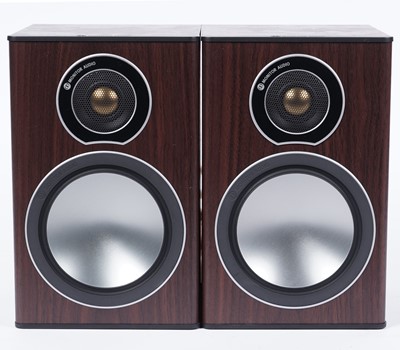 Lot 596 - A pair of Monitor Audio Bronze 1 speakers