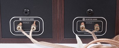Lot 596 - A pair of Monitor Audio Bronze 1 speakers