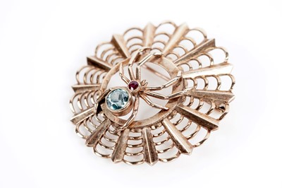 Lot 616 - A spider pattern brooch