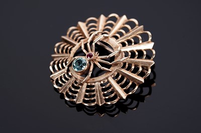 Lot 616 - A spider pattern brooch