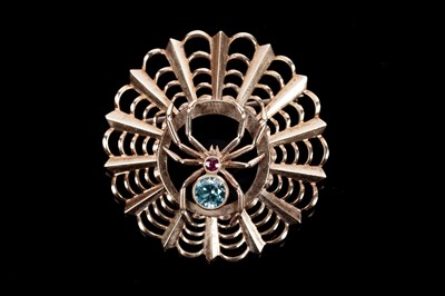 Lot 616 - A spider pattern brooch